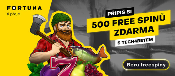 Fortuna nabízí novým hráčům i bonus 500 free spinů – najdete ho ZDE