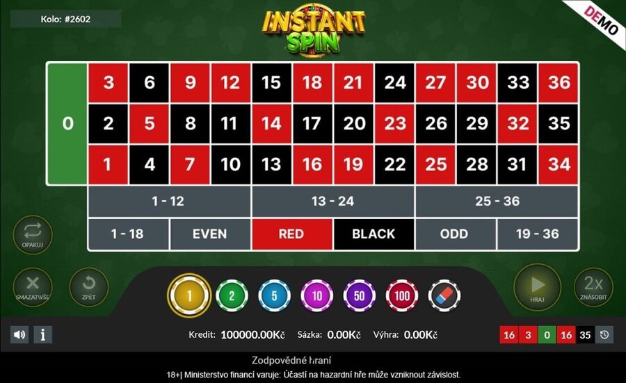 BetX online ruleta Instant Spin od Evony