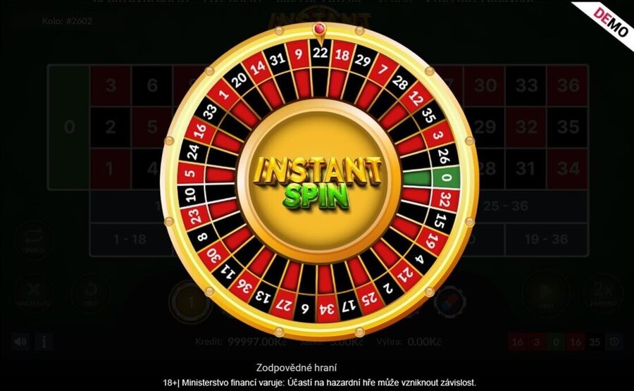 Online ruleta Instant Spin u BetX