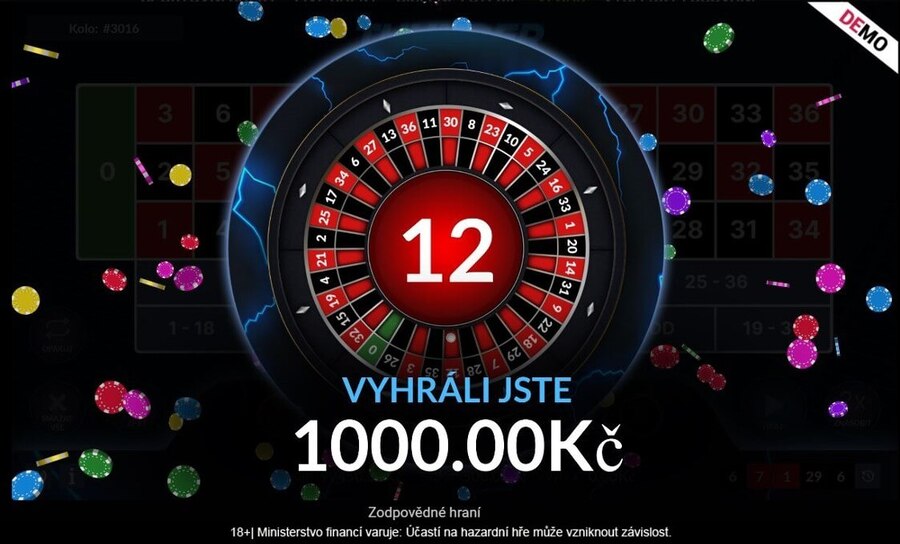 BetX online ruleta Thunder Roulette od Evony